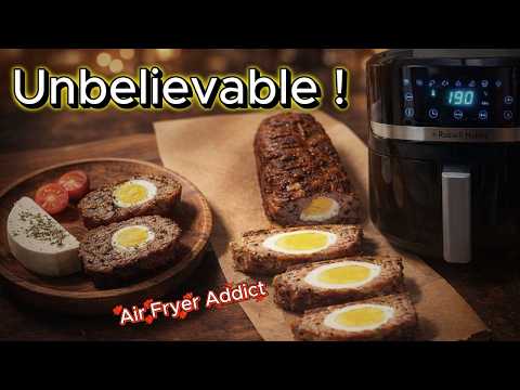 Unbelievable, yet it turns out perfect in the air fryer! Juicy Stuffed Meatloaf