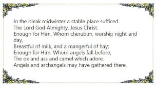 Indigo Girls - In The Bleak Midwinter Lyrics