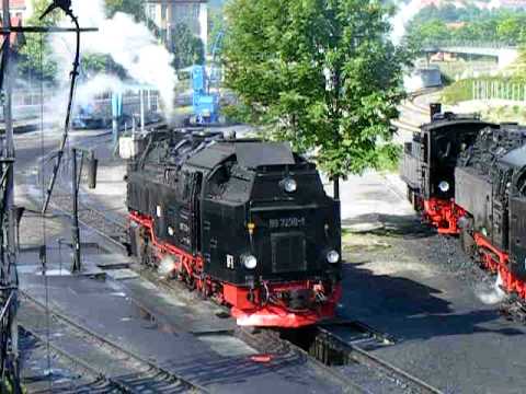 HSB - Immenser Betrieb und emsiges Treiben beim Aufrüsten der Loks in Wernigerode