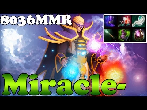 Dota 2 - Miracle- TOP 1 MMR IN THE WORLD 8036MMR Plays Invoker - Full Game - Ranked Gameplay