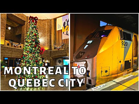 Via Rail Full Ride from Montreal Central Station to Quebec City Palace Station in December 2022