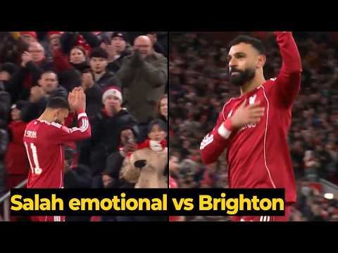 Liverpool crowd’s salute to Mo Salah with a standing ovation vs Brighton