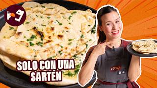 Cómo hacer pan naan casero en sartén (más fácil imposible)