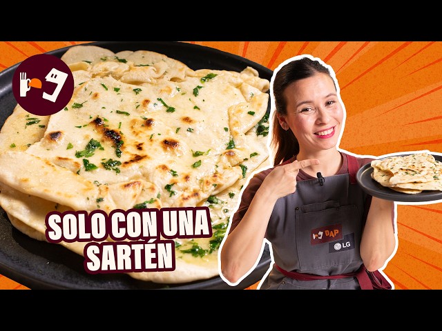 Cómo hacer pan naan casero en sartén (más fácil imposible)