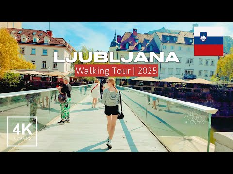 Ljubljana, Slovenia 🇸🇮 A Fairytale City in Europe | Scenic 4K Walking Tour (60fps)