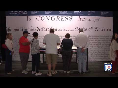 South Florida hosts public viewing of Declaration of Independence ahead of U.S. 250th anniversary