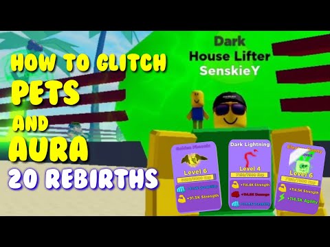 How To Glitch Pets and Aura, 20 Rebirths Tutorial - Muscle Legends | Roblox
