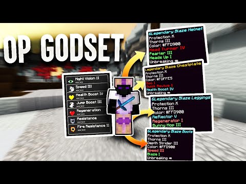 THE MOST OP CUSTOM MOB ARMOR GODSET *NEW*... | Minecraft Skyblock