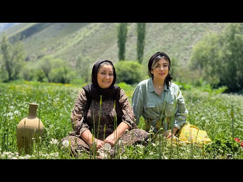 Cooking two local Iranian dishes in the beautiful nature of Iran