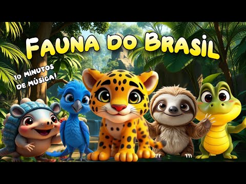 Fauna do Brasil - 10 minutos de música 🎵🎶| BraKidz