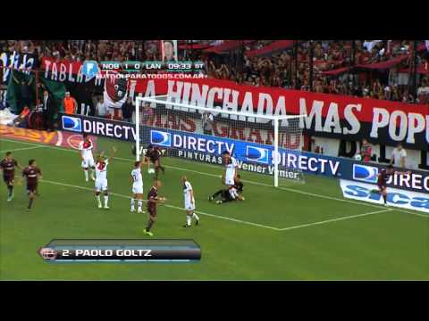 Gol de Goltz. Newell´s 1 - Lanús 1. Fecha 19. Torneo Inicial 2013. Fútbol Para Todos