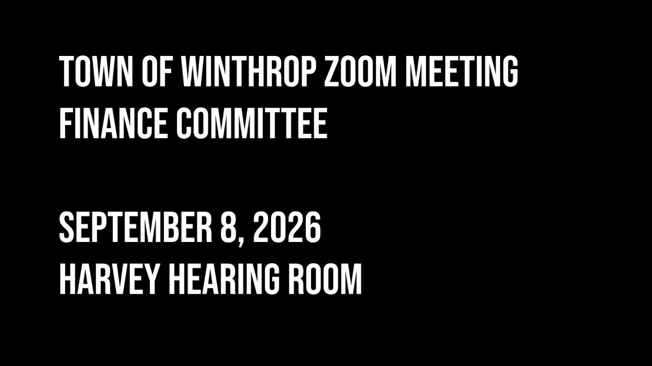 From the Finance Committee
