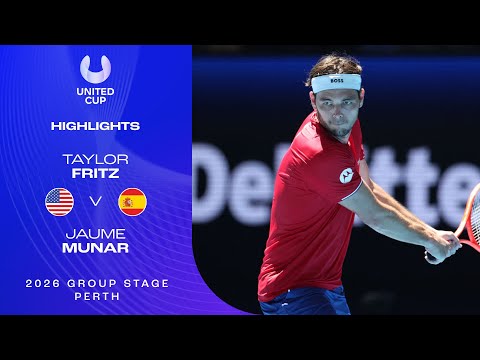 Taylor Fritz v Jaume Munar Highlights | United Cup 2026 Group A