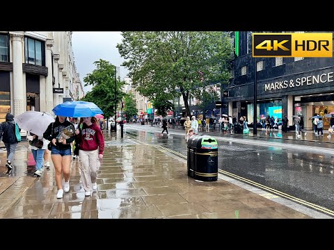 2 hours of London Rain ☔️ London Rain Walk Compilation | Day/Night Best Collection [4K HDR]