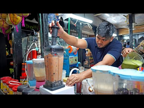 Yogurt Coated Thick Mixed Fruits Juice Making | Bangladeshi Street Food