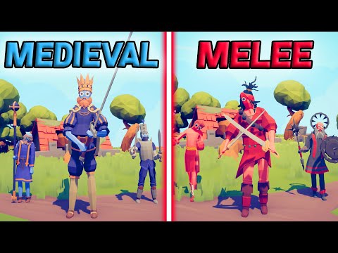 MEDIEVAL TEAM vs MELEE TEAM - Totally Accurate Battle Simulator | TABS