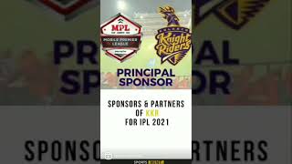 Official Sponsors and Partners of KKR IPL 2021