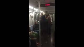 Man Smacks Woman on train *EXPLICIT*