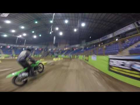 2017 Kicker Arenacross | Battles & Inside Passes | 250 Beginner LCQ