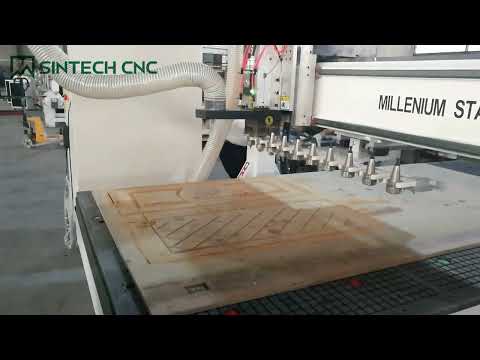 Linear type tool magazine for CNC router, move with gantry