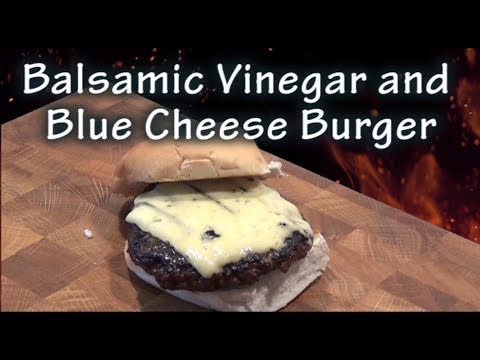 Balsamic Vinegar and Blue Cheese Burger recipe cooked on a steel Plancha by The BBQ Chef