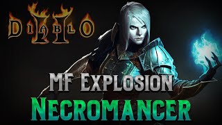 The Magic Finding Explosion Necromancer Build - No Summons - 700 plus % Magic Find - Diablo 2