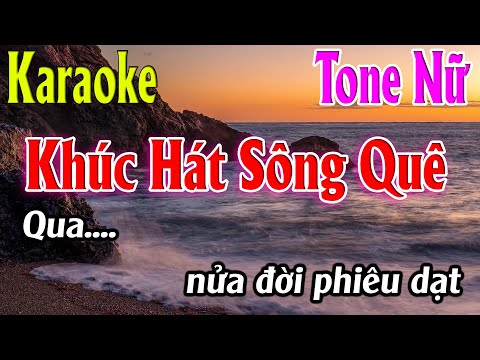 Khúc Hát Sông Quê Karaoke Tone Nữ ( D# ) Beat Mới | Karaoke Lâm Organ