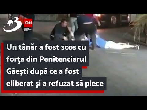 Un tânăr a fost scos cu forţa din Penitenciarul Găeşti după ce a fost eliberat şi a refuzat să plece