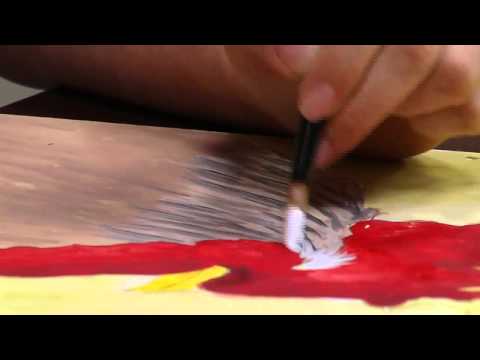 Mulher.com - 15/09/2015 - Pintura country, quadro galo - Soraia Leite PT2