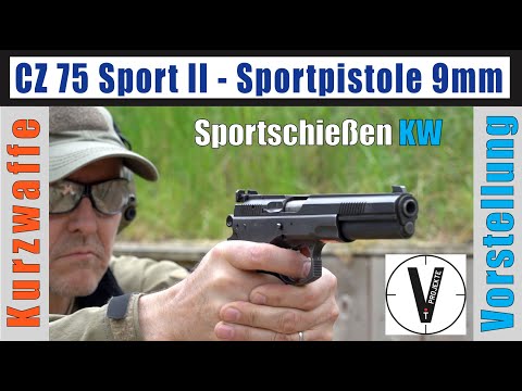 CZ 75 Sport II handgun sport pistol 9mm Para presentation