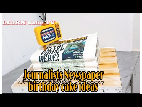Journalists Newspaper birthday cake ideas by LEaRN cake TV vlog # 206