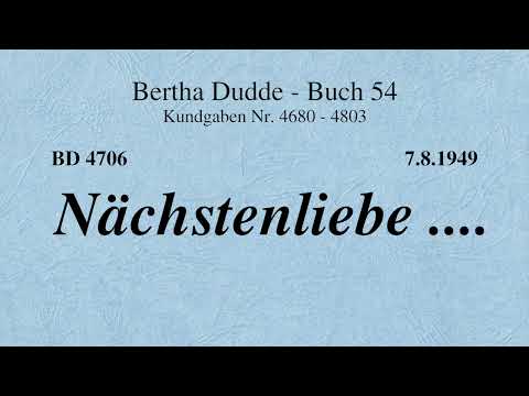 BD 4706 - NÄCHSTENLIEBE ....