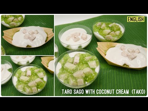 Taro tago | Thai dessert | taro typical pearls Tako