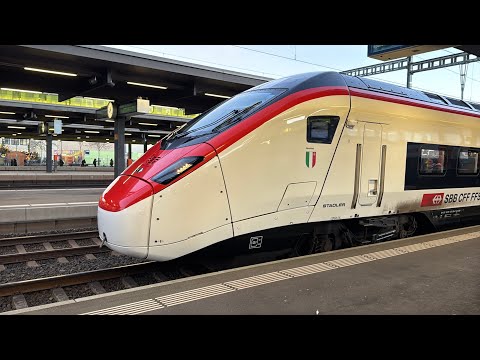 The Shortest Giruno Train Ride in Switzerland! From Zurich Airport to Zurich Oerlikon on the IR36
