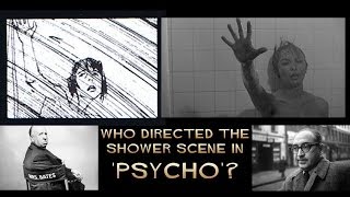 Who directed the shower scene in PSYCHO?