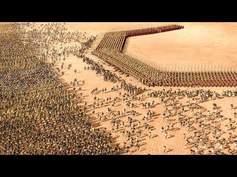 2400 SPARTANS HOPLITE vs 19200 AFRICANS - Total War ROME 2