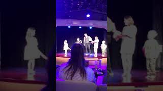 My cousin Grayson and I juggling with Josh Casey World Record Juggler on the Disney Wonder 2017