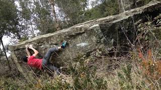 Video thumbnail of Manuela's Boulder, 7a. Fussimanya