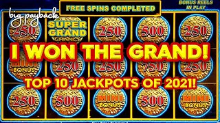 WINNING THE GRAND! Top 10 MOST EXCITING Slot Jackpots 2021 - THIS IS WHY WE WATCH!