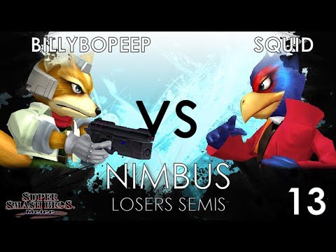 Nimbus #13 - BillyBoPeep (Fox) VS Squid (Falco) - SSBM Losers Semis