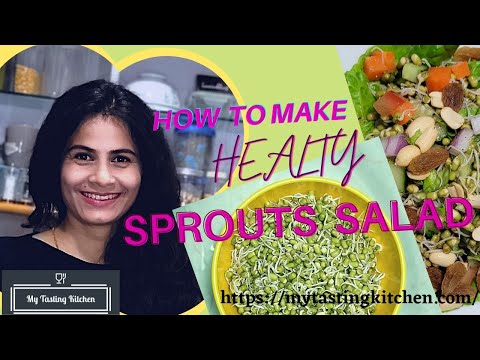 How to make healthy Sprouts Salad ▪︎ Moong sprouts ▪︎ Green Gram Sprouts ▪︎ How to grow Sprouts