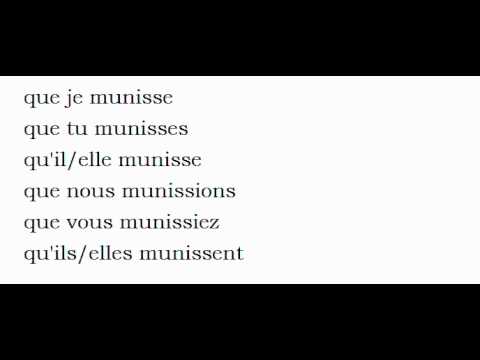 Conjugaison visuelle # Verbe = Munir =