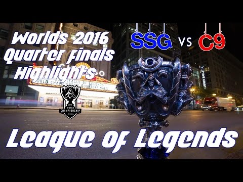 WORLDS 2016 Quarter finals highlights, SSG VS C9 Game 2,3 - League of Legends