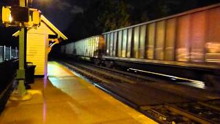 preview picture of video 'CSX Eastbound Night Coal Train - Kensington'