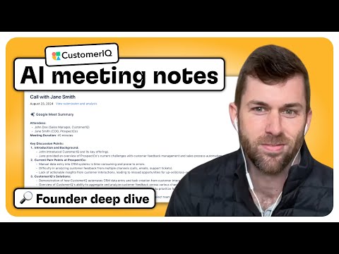 CustomerIQ AI notetaker deep dive: HubSpot CRM automation demo