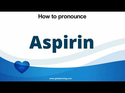 How to pronounce Aspirin in English Correctly