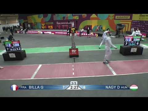 2023 112 T08 04 M E Individual Budapest HUN GP RED NAGY HUN vs BILLA FRA