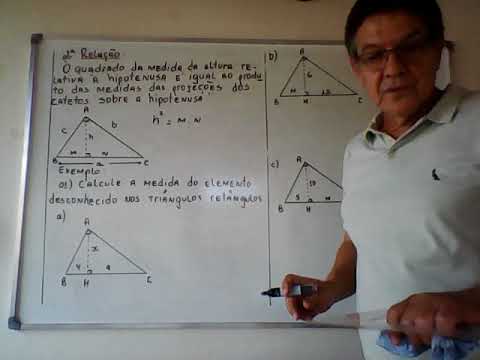 Relações Métricas no Triângulo Retângulo 02 Prof Parada