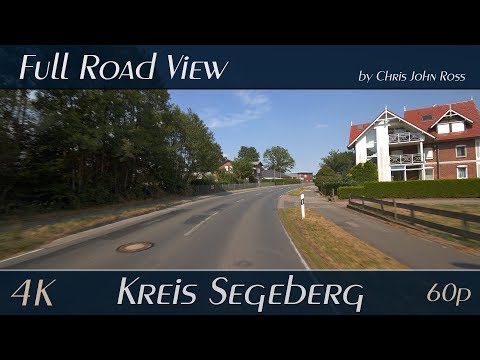 Alvesloe, Kreis Segeberg, Germany: Barmstedter Straße, Peterstraße, Kadener Straße - 4K (2160p/60p)