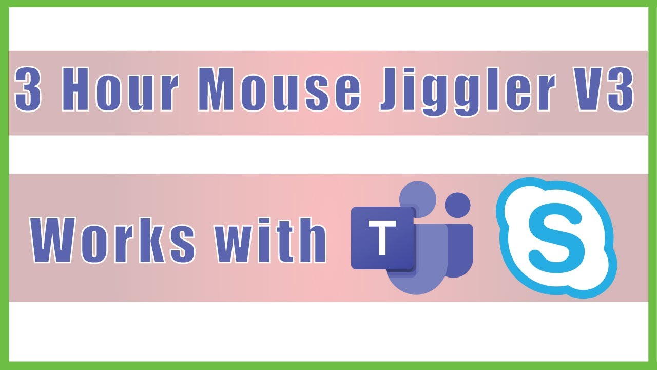 3 Hours Mouse Jiggler Version 3 - Keep  MS Teams GREEN ACTIVE - Keep Computer Awake